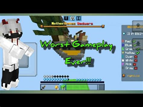 Playing Bedwars Worst Gameplay Ever Minecraft Bedwars Xonce Boi