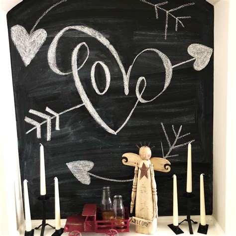 Valentine’s Day Chalkboard Art For Entry Way Decor Valentine Chalkboard Art Chalkboard Art