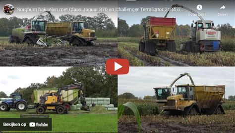 Nagd Sorghum Hakselen Op Een Modderig Veld Bij