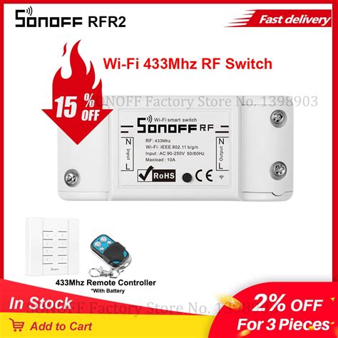 Itead Sonoff Rf R Mhz Wifi Schakelaar Breaker Grandado