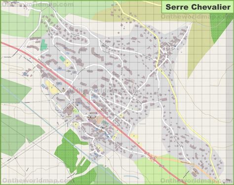 Large detailed map of Serre Chevalier - Ontheworldmap.com