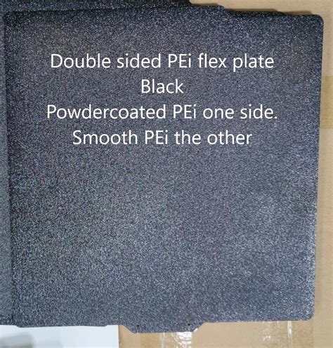 Bambu Labs X1 Pei Flex Plate Double Sided Smooth Textured Black Color