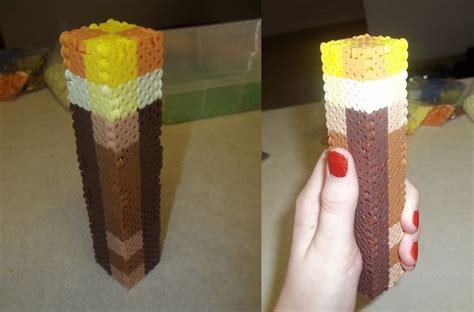 Minecraft 3D Torch Perler Attempt 1 By Libbyseay On DeviantART Diy