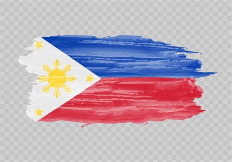 Watercolor painting flag of Philippines 22754632 Vector Art at Vecteezy