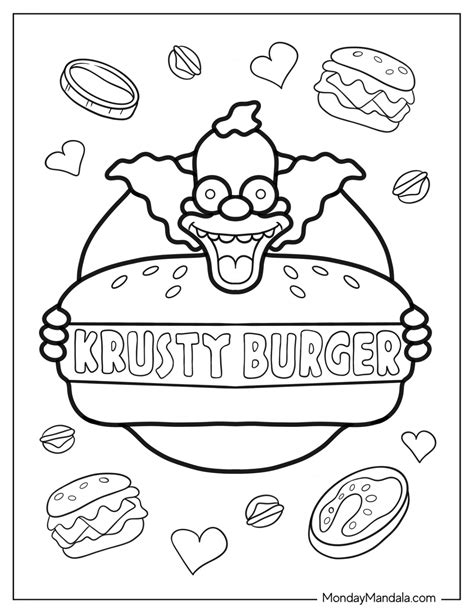 20 Burger Coloring Pages Free Pdf Printables