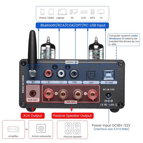 Aiyima T Pro Hifi Bluetooth Tube Amplifier Stereo India Ubuy