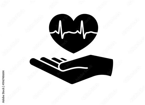 Heart in hand. Giving heart logo template for transplant ,organ, donation, charity, health ...