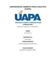 Derecho Comercial Y Societario Tarea Docx Universidad Abierta Para