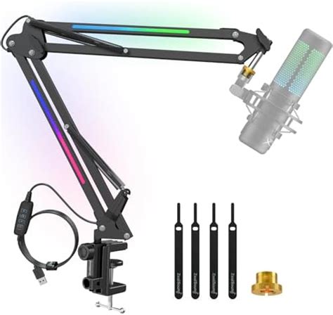 Amazon Rgb Boom Arm Tonor Adjustable Mic Stand With Rgb Light For