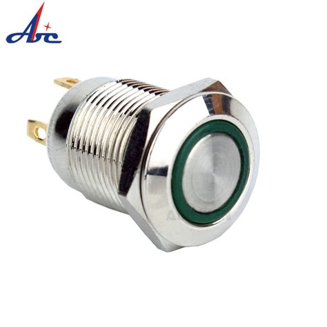 A Mm No Flat Round Head Pin Air Switch Button Momentary V Ring