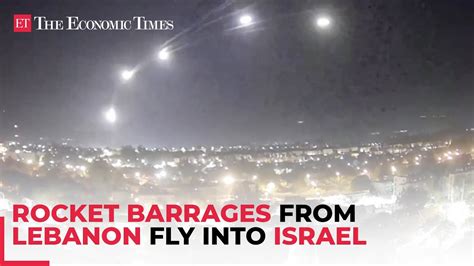 Rocket Barrages From Lebanon Fly Into Israel Air Raid Sirens