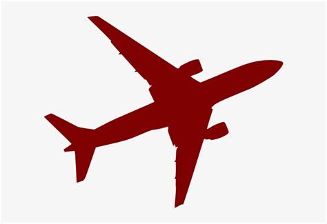 Airplane Clip Art At Clker - Airplane Vector Png Red Transparent PNG ...