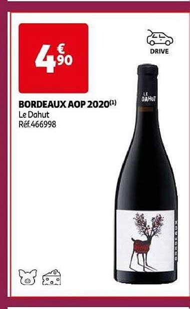 Promo Bordeaux Aop 2020 Le Dahut Chez Auchan ICatalogue Fr