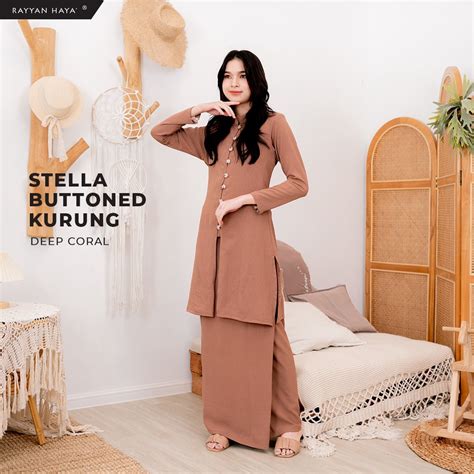 Sale Rayyan Haya Stella Buttoned Kurung Ironless Nursing Friendly V