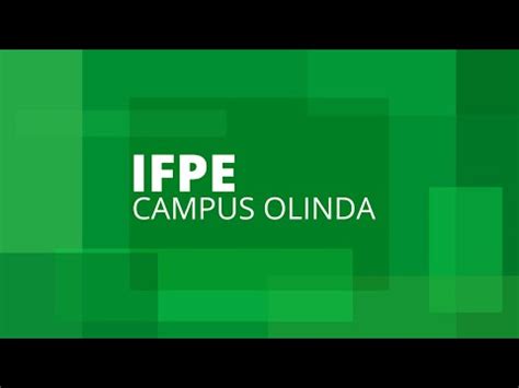 Institucional Ifpe Campus Olinda Leg Libras Youtube