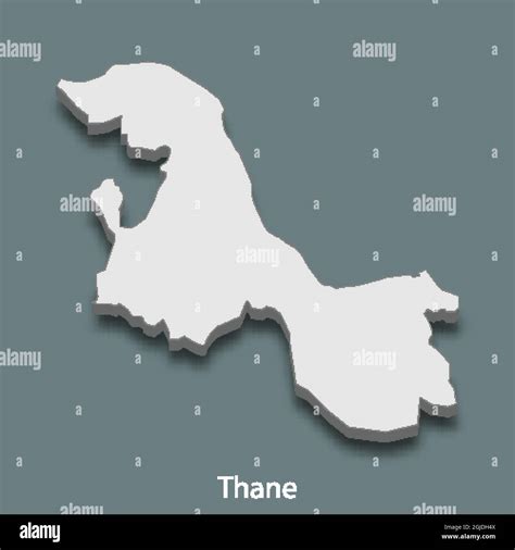 3d Isometric Map Of Thane Is A City Of India Vector Illustration Stock