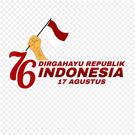 Indonesia Vector Hd Images Lettering Or Th Dirgahayu Republik