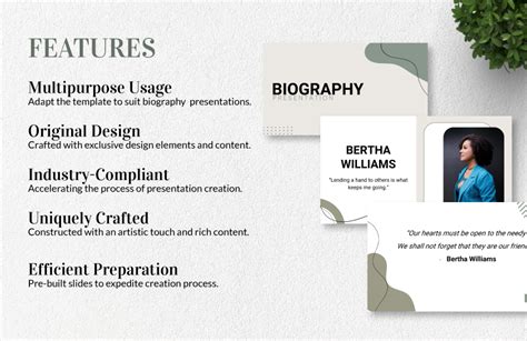 Biography Presentation Template PowerPoint Google Slides Template Net