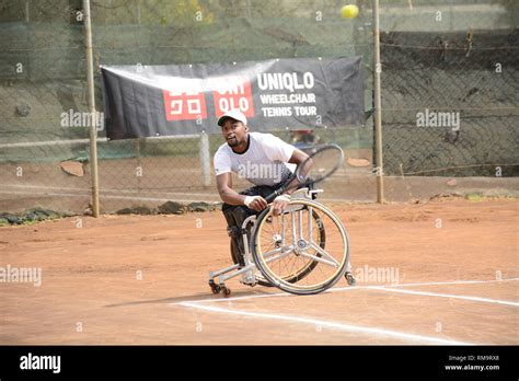 South Africa S Wheelchair Tennis Player Evans Maripa Seen In Action