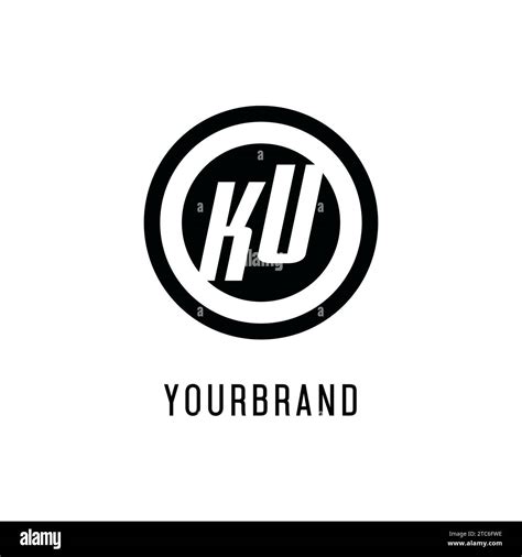 Initial Ku Logo Concentric Circle Line Clean And Simple Monogram Logo