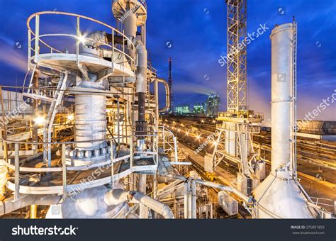 Chemical Plant Production Ammonia Nitrogen Fertilization Stock Photo ...