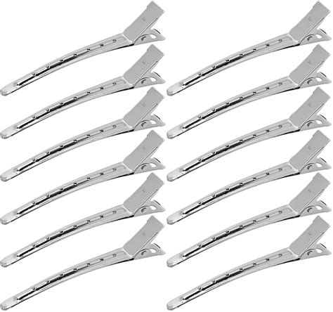 12 Pcs Duck Bill Clips Professional Stainless Steel Duckbill Clip For Home Salon Portable Hair