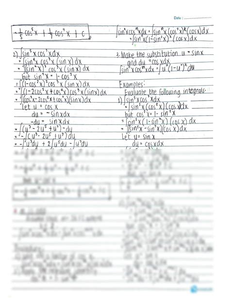 SOLUTION Trigonometric Integrals With Sample Problems Studypool