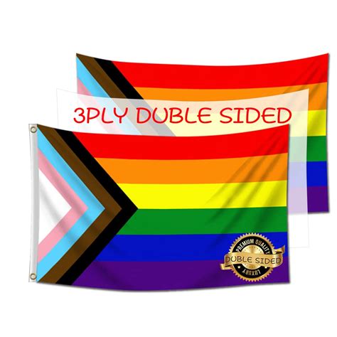 Lgbtq Rainbow Gay Pride Flag Double Sided D Heavy Duty Ply