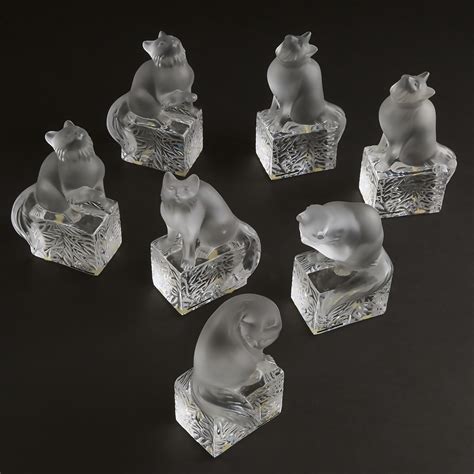 René Lalique Lalique Moulded And Frosted Glass Crouching Cat 1945 Mutualart