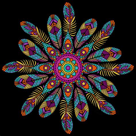 Pin by Paula Oliveira on mandala | Black light posters, Lovers art, Color therapy app