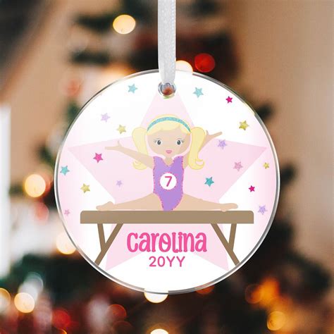 Personalized Gymnast Keepsake Ornament Gymnastics Christmas T Handmade Custom Gymnastics