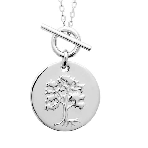 Collier Medaillon Arbre De Vie Argent Massif Rhodi Cm