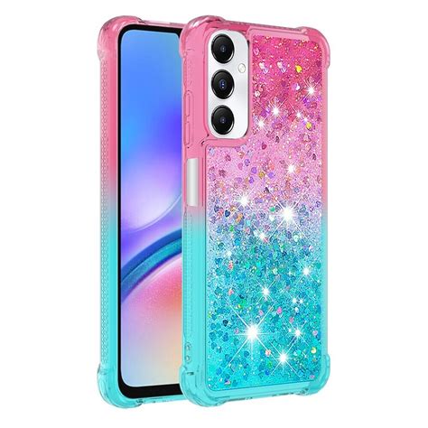 Skalo Samsung A S G Kvicksand Glitter Hj Rtan Tpu Skal Rosa Turkos