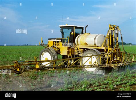 Agriculture Chemical Application A Rogator Applies Roundup Ultra To