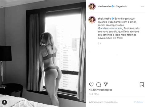 De Lingerie Sheila Mello Posa Deslumbrante Em V Deo E Chama Muita Aten O Caras Brasil