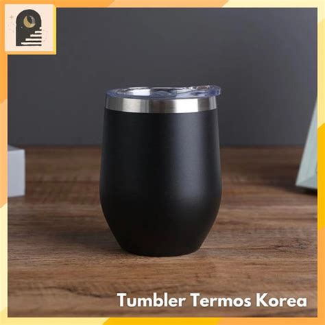 Jual TERMOS TUMBLER EGG MUG COFFIE SUSU 350ML STAINLES STELL PUTIH