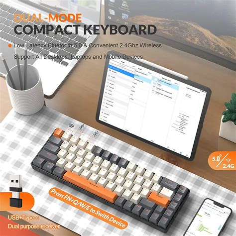 60 Wireless Mechanical Keyboard Bluetooth Dual Mode Hot Swappable Mini