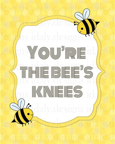 Items Similar To Youre The Bees Knees Bumble Bee Nursery Print On Etsy