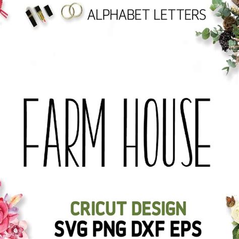 Rae Dunn Inspired Alphabet Svg Fonts Farmhouse Font Svg Svg Etsy