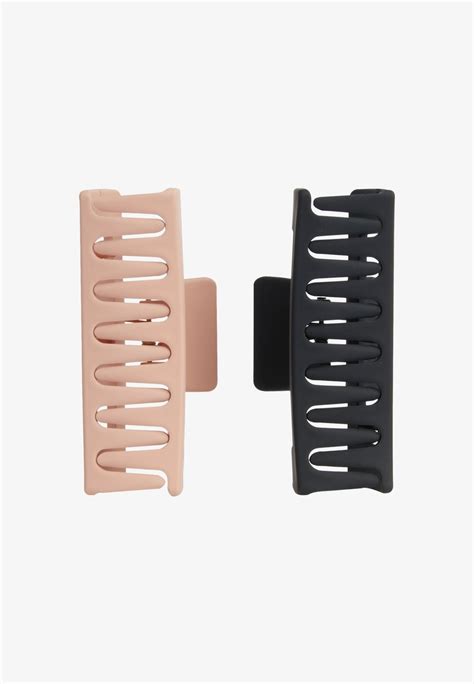 Revolution Haircare RECTANGLE MATTE CLIP NUDE BLACK PACK Haar Clip Art Library