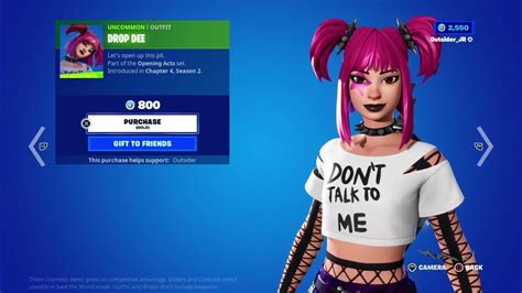 New Drop Dee Skin Arrives In Fortnite Item Shop Code Outsider Youtube