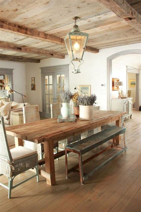 68 Beautiful And Quaint Cottage Interior Design Decorating Ideas Dining Table Rustic French