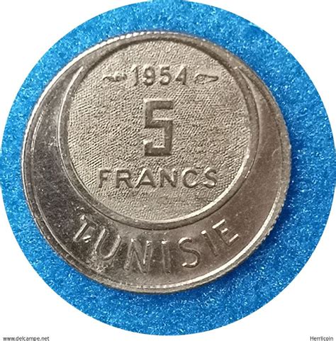 Tunesien Monnaie Tunisie 1954 1373 5 Francs Muhammad Al Amin