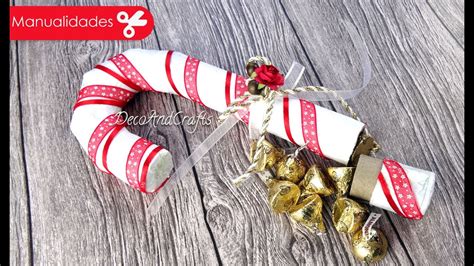 Dulcero Navideño Bastón de caramelo DecoAndCrafts YouTube