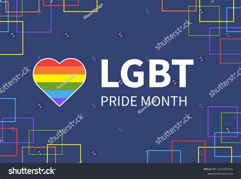 Pride Banner Lgbt Rainbow Flag Heart Stock Vector Royalty Free