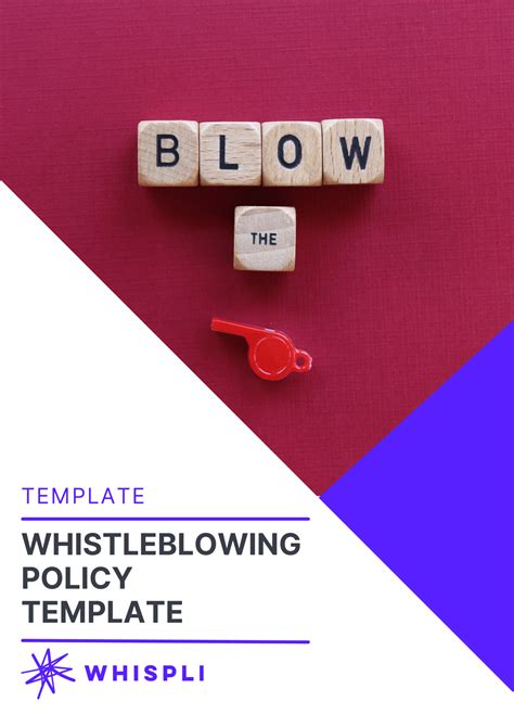 Whistleblowing Policy Template Whispli