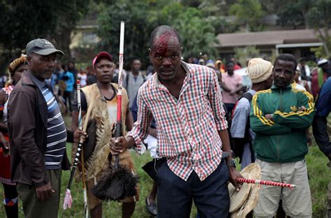 In Pictures Pride And Power As Zulu Men Show Off Stick Fighting Skills