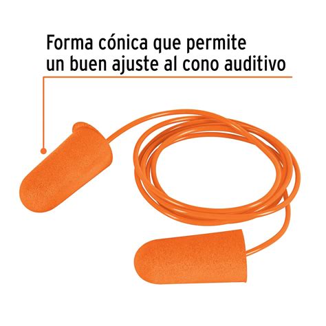 Tap N Auditivo Desechable De Espuma Con Cord N Truper Tapones