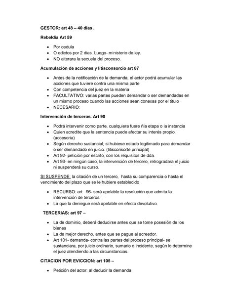 Resumen Forense 1 PDF Para Examen Final GESTOR Art 48 40 Dias