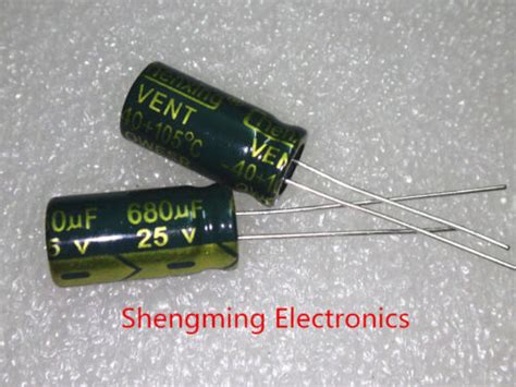 20pcs 680uf 25v 105°c Electrolytic Capacitor 25v 680uf 8x16mm Ebay